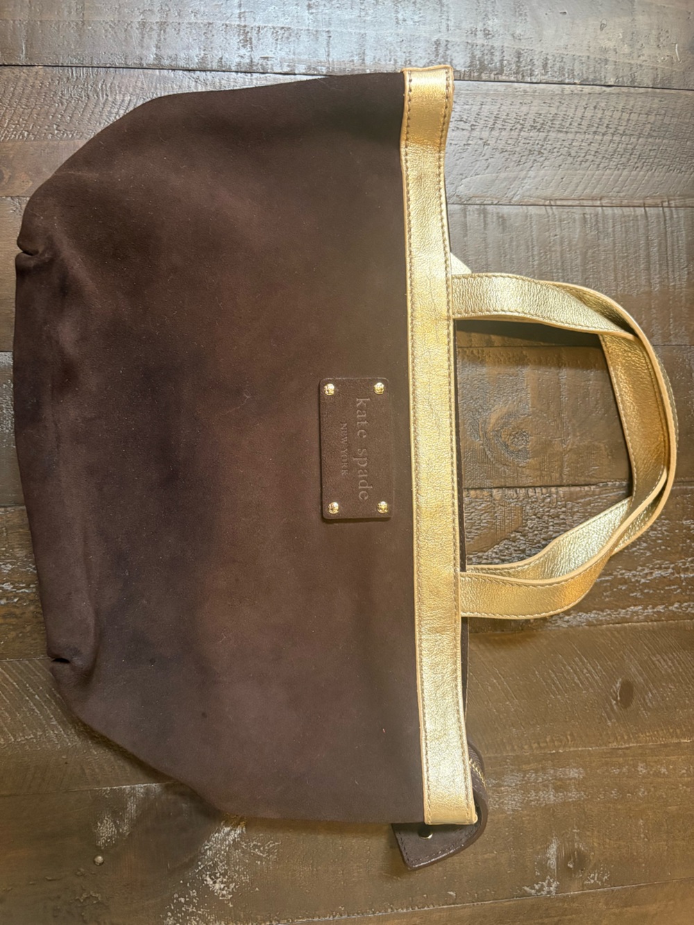 Vintage Kate Spade Chocolate Brown Suede Tote